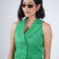 Green Double Breasted Waistcoat