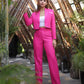 Hot Pink Crop Pantsuit