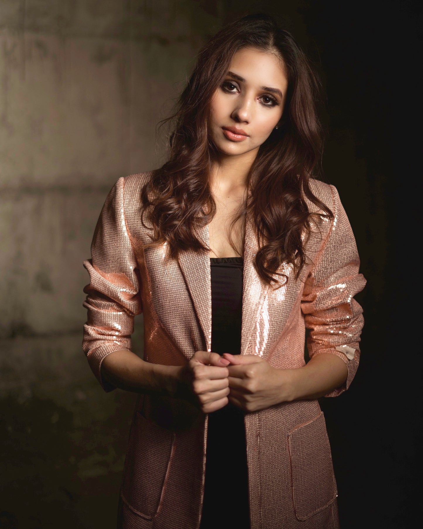 Rose Gold Sequin Blazer