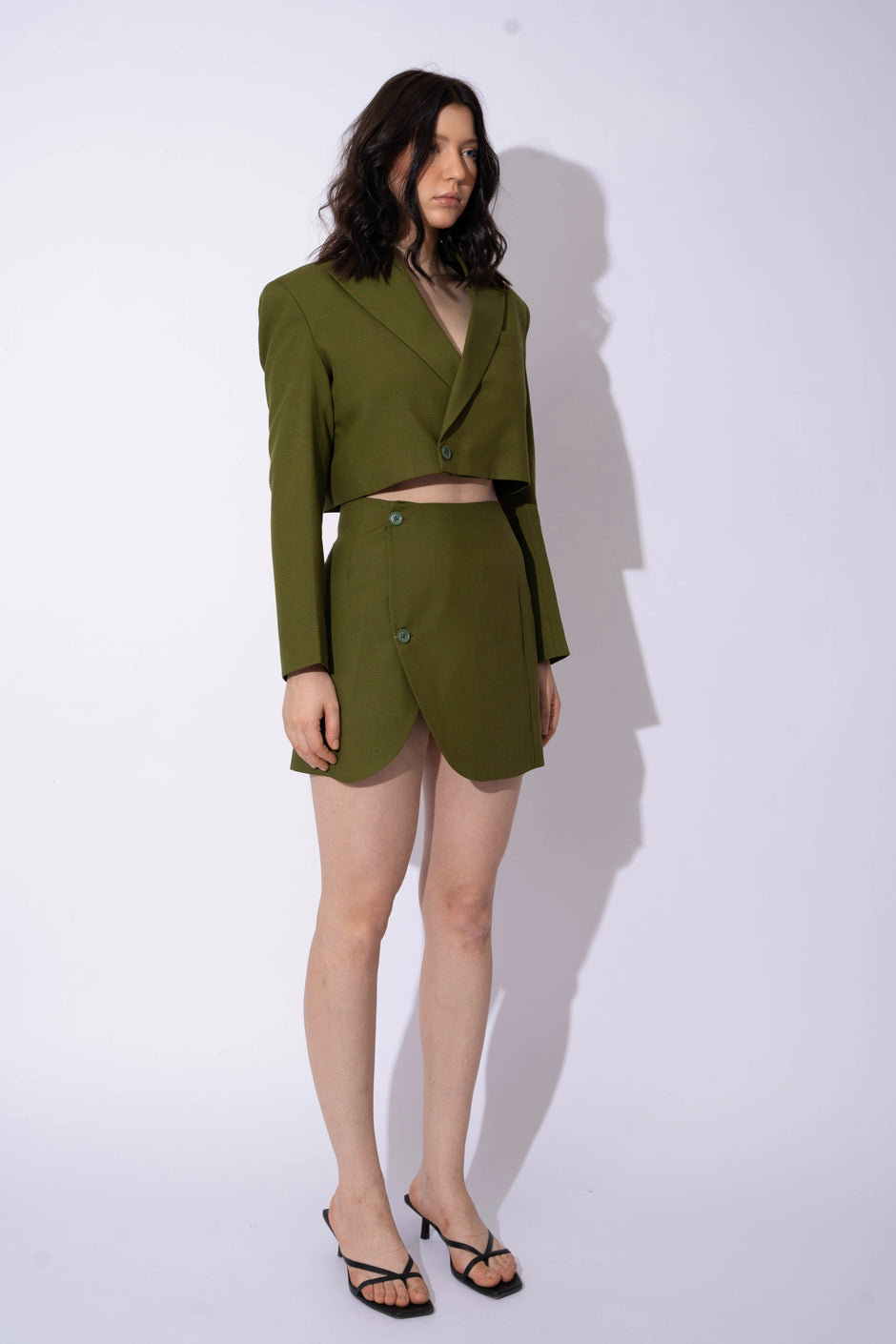 OLIVE LINEN CO-ORD SET