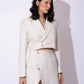 White linen blazer top for women