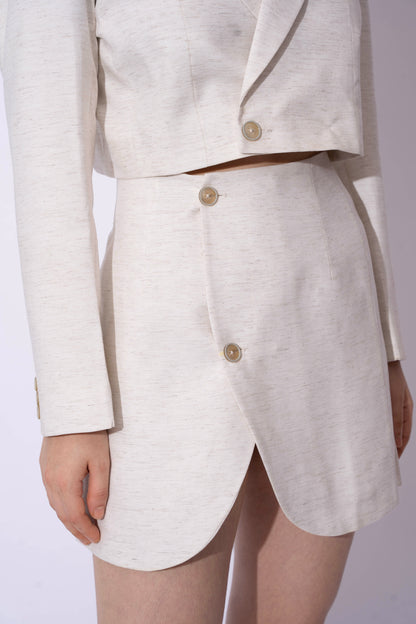 WHITE LINEN CO-ORD SET