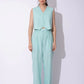 AQUA BLUE LINEN WAISTCOAT WITH PANTS