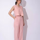 BABY PINK LINEN WAISTCOAT WITH PANTS