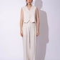 WHITE LINEN WAISTCOAT WITH PANTS