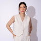 WHITE LINEN WAISTCOAT WITH PANTS