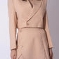 BEIGE LINEN CROP BLAZER