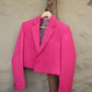Hot Pink Crop Blazer