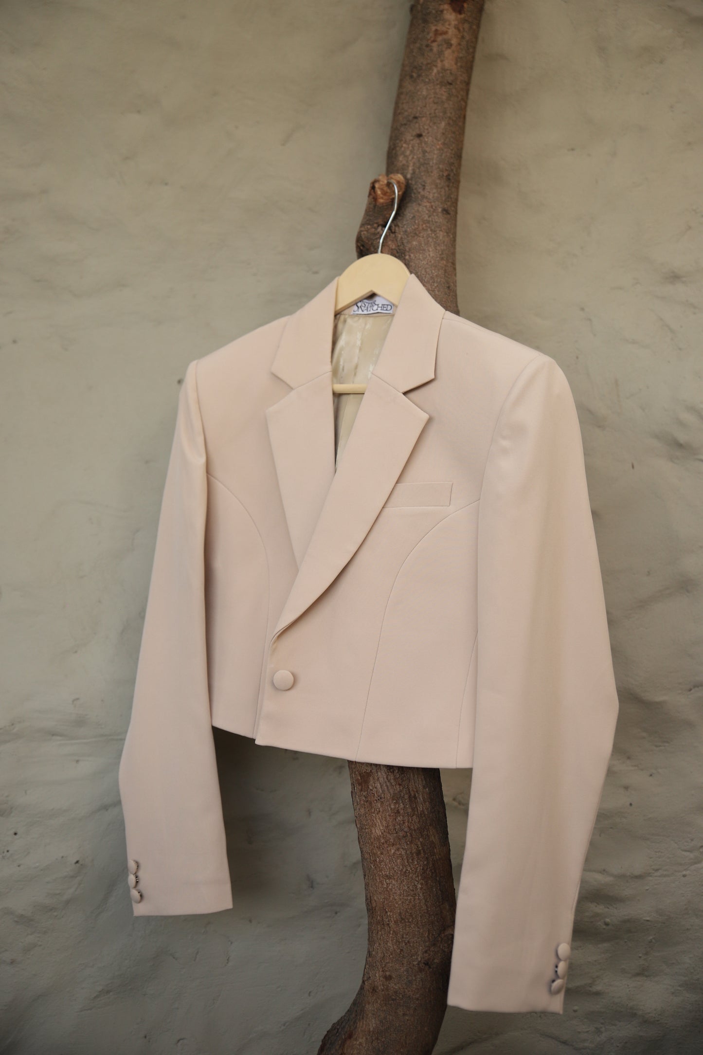 Beige Crop Blazer