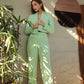 Pastel Green Crop Pantsuit