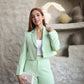Pastel Green Crop Blazer