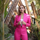 Hot Pink Crop Pantsuit