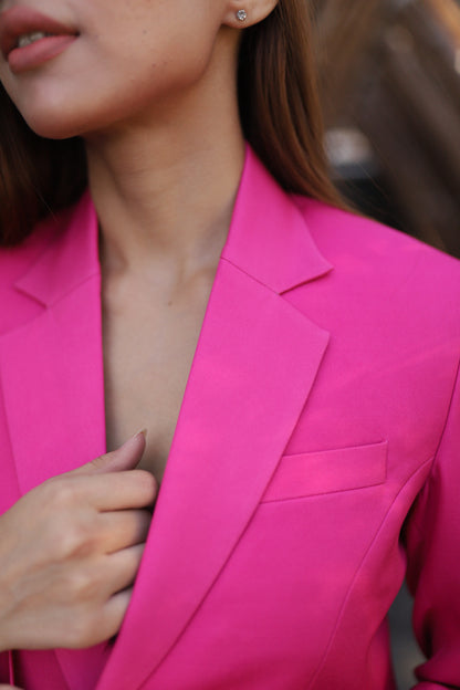 Hot Pink Crop Pantsuit