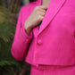 Hot Pink Crop Blazer