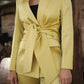 Lemon Silk Satin Pantsuit