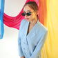 Cool Blue Oversized Blazer Dress