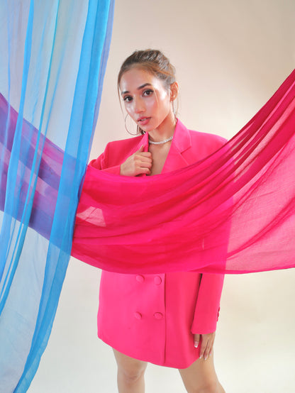 Hot Pink Oversized Blazer Dress